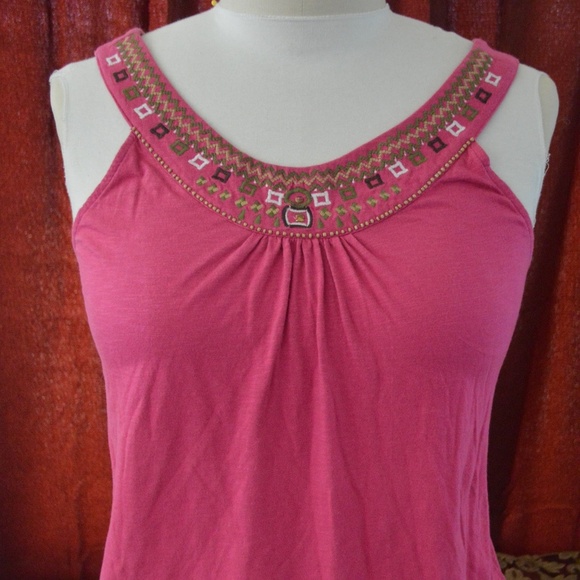 Tommy Hilfiger Tops - Tommy Hilfiger Tank Top - Embroidered, Magenta XL